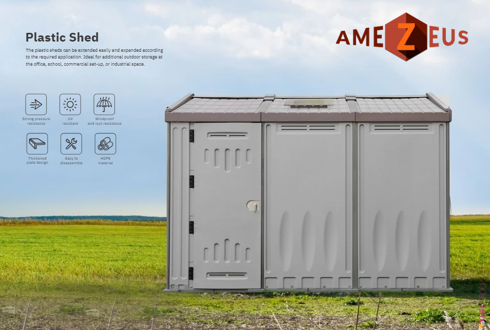 Cabine sanitaire extérieure modulaire en HDPE