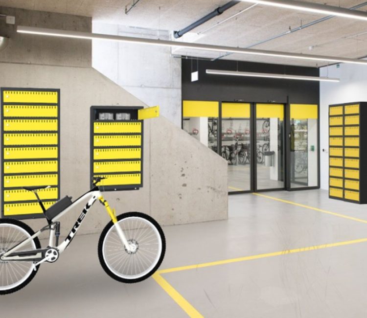 Armoires murales de recharge de batteries pour vélos électriques